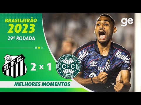 Gols e lances de Santos x Coritiba
