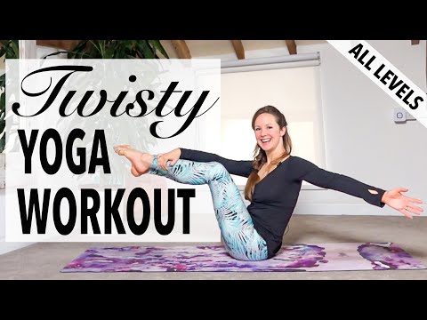Twisty Vinyasa Yoga Workout - Energize & Detox Yoga For All Levels - YogaCandi