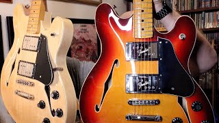 Video thumbnail for Squier Classic Vibe Starcaster vs Fender Modern Player Starcaster by Darren Lock Music
