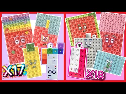 Numberblocks Seventeen And Eighteen Times Table | X17 X18 Multiplications For Kids