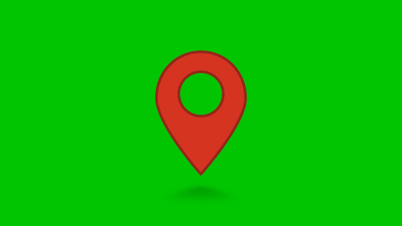 GPS Location Icon Pointing Animation | Green Screen | 4K | Free Download