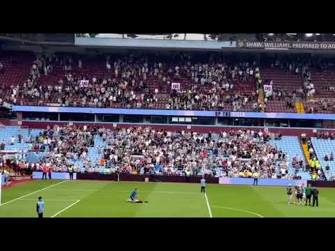 Newcastle fans chanting "There's only one greedy bastard" after draw to Aston Villa. #newcastleVilla