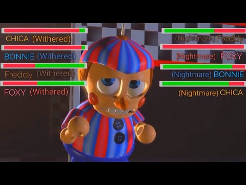 [SFM FNaF] Nightmare VR vs Withered WITH Healthbars