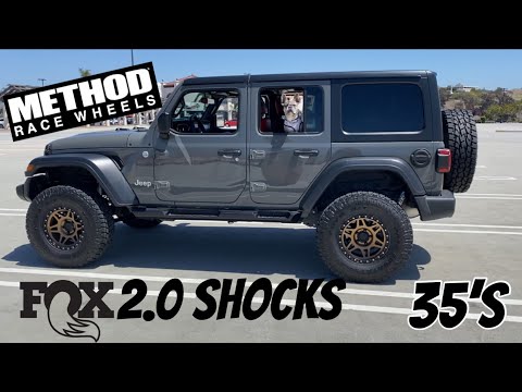The JL gets a 2" MOPAR LIFT KIT + 35's W/ METHOD 312 Wheels installed! 😍 | Perfect daily setup?