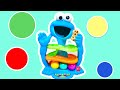 Sesame Street COOKIE MONSTER Ball Run Best Learning Colors Counting For Babies Toddlers