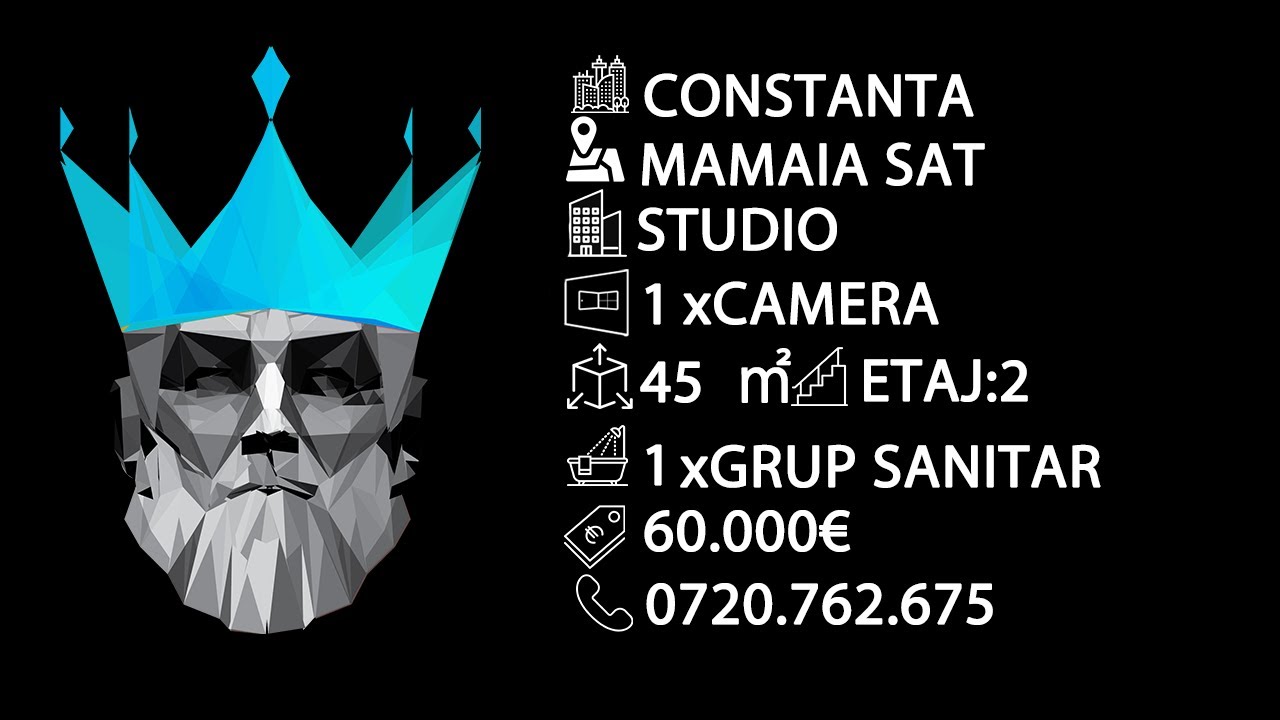 Tur video Mamaia Sat | Studio | 45MP | La alb | Balcon | Bloc 2023 | Investitie