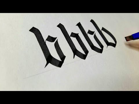 Easy Gothic Calligraphy Alphabet tutorial for beginners Learn Blackletter Fraktur Calligraphy Lesson