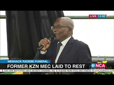 Zuma speaks at funeral of former KZN MEC