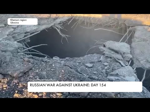 Antonivka bridge, one of the main Russian resupply routes into occupied Kherson came under fire