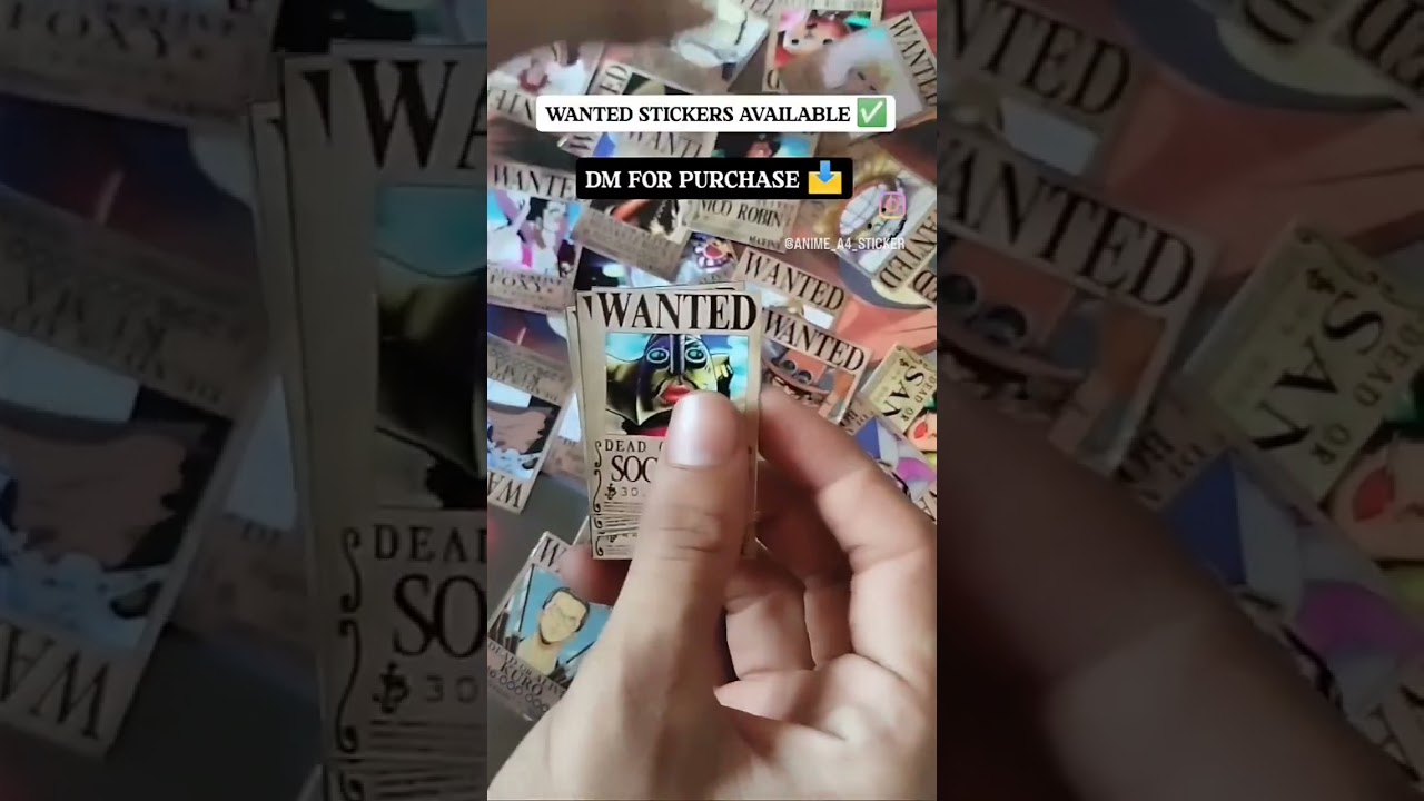 ONE PIECE WANTED STICKERS
