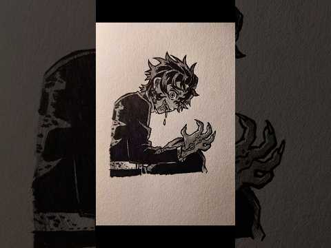 Tanjro Demon King drawing #demonslayer #tanjiro #sketch #anime #drawing #animedrawing #art #animeart