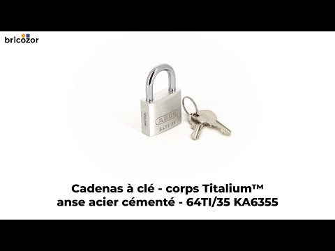 Cadenas à clé s'entrouvrant Titalium™ - anse acier cémenté - 64TI ABUS