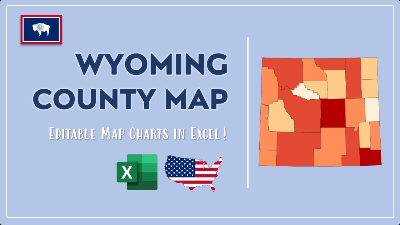 Wyoming County Map in Excel - Counties List and Population Map
