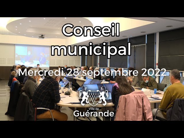 Conseil municipal du mercredi 28 septembre 2022