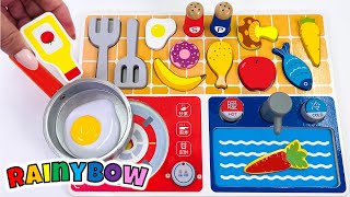 Toy Learning Video for Toddlers - Learn Food Names with Kitchen Puzzle