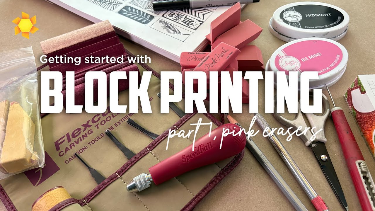 Getting Started with Block Printing, part 1: Pink Erasers
