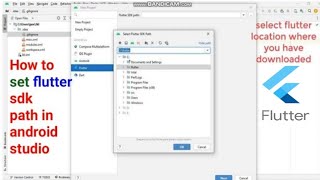 How to set the flutter sdk path in android studio