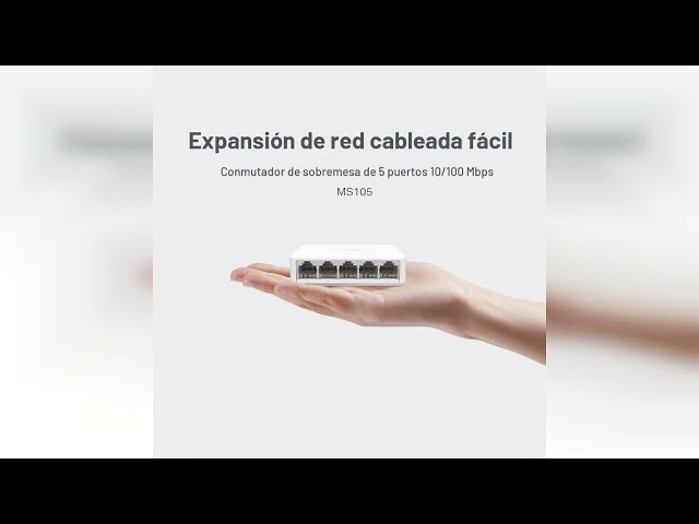 Vídeo relacionado con Mercusys MS105GP-Switch PoE 5G, 5 Puertos, Plug and Play, Carcasa metálica