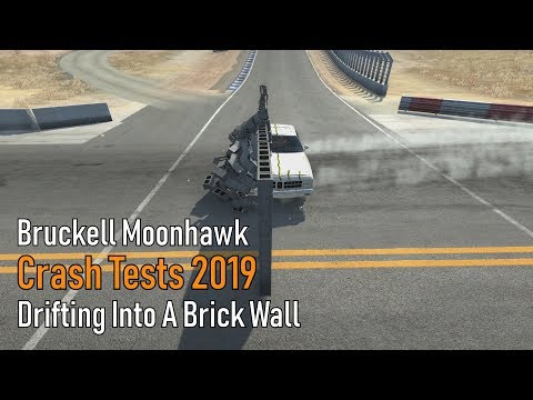 BeamNG.drive | Car Drifting Into A Brick Wall | Slow Motion Crash Test