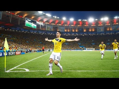 O gol mais bonito de 2014 - James Rodríguez - PUSKÁS 2014