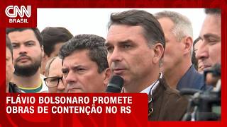 Vídeo: Flávio Bolsonaro promete obras de contenção em agenda no RS | HORA H