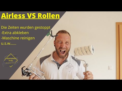 Airless VS Rollen die ZEITEN wurden gestoppt