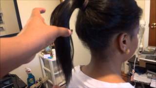 The best Sew in For a Natural High Pony Tail (protective style)