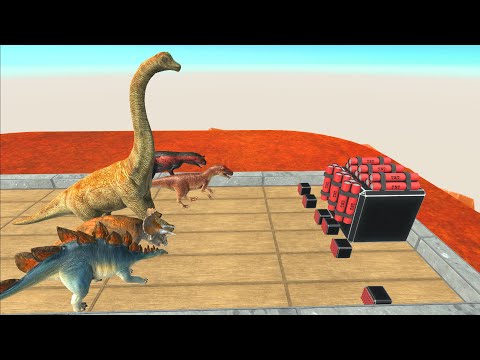All Dinosaurs vs Dynamite - Animal Revolt Battle Simulator