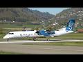 Inaugural Flight Universal Air Dash 8 Q400 First Landing In Bern ️