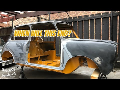 Classic Mini Clubman Budget Restoration - Sanding The Rest Of The Mini..