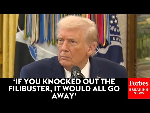 Video | Trump Calls To 'Knock Out The Filibuster' To Push GOP Healthcare, Mail-In Ballot Agendas
