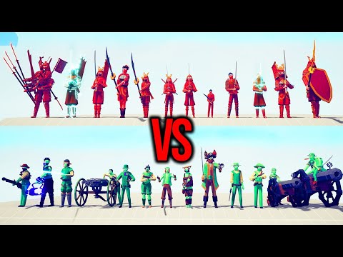 SAMURAI TEAM vs GUNPOWDER TEAM #27 | TABS - Totally Accurate Battle Simulator