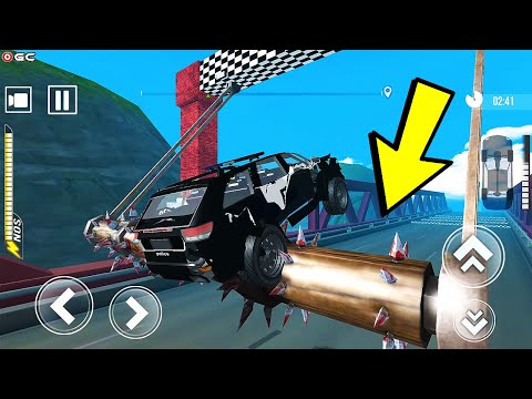 Impossible Track Speed Bump, Police Car "New Car Driving Games" Deadly Race Android GamePlay #4
