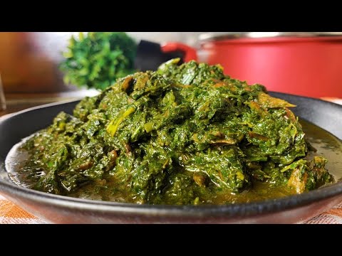 Feuilles de manioc à la BICARBONATE(pondu ya limbondo)une recette facile et rapide,le gout...