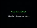 Important Announcement Made After An Episode Of Cats Eyes ITV 1986