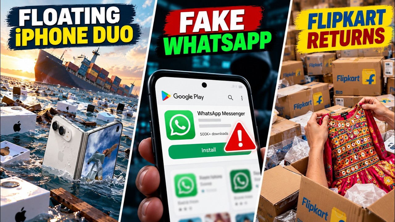 iPhone Duo Floating in Sea, Fake WhatsApp on Play Store, Mass Flipkart Returns!