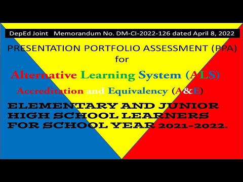 Video 223 - Batch 2021- 2022 Performance Portfolio for Assessment (PPA) Memo No. DM-CI-2022-126