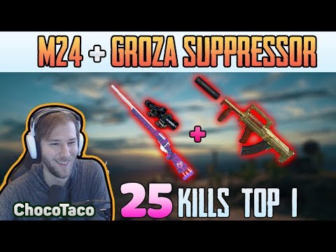 M24 + GROZA - ChocoTaco 25 kills DUO FPP MIRAMAR | PUBG HIGHLIGHTS TOP 1 #158