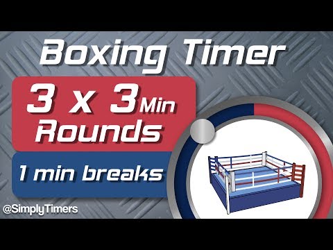 3 Round Boxing Match / Training Timer - 3 x 3min with 1 min Breaks