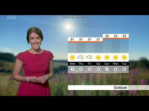 [HD] Alexandra Osbourne the weather presenter on BBC Points West in a pink dress
