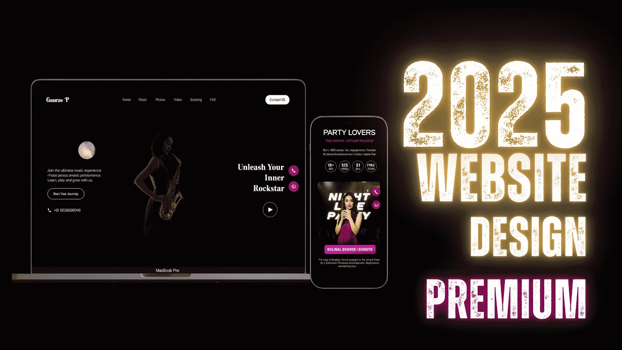 Premium Music Band Website Template – Built for Bars, Clubs & Artists!