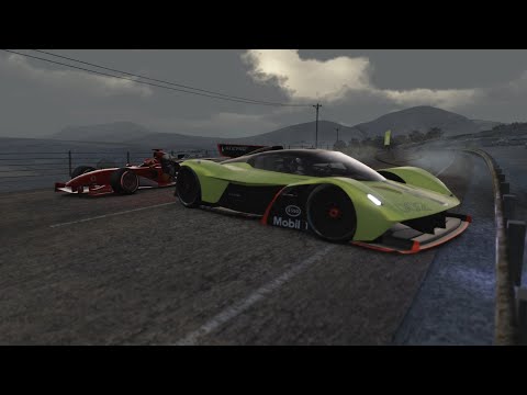 F1 Ferrari F2004 Michael Schumacher vs Aston Martin Valkyrie AMR Pro at Highlands