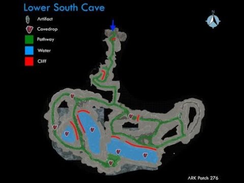 Running the Lower south cave and the Hunter artifact in ARK Mobile