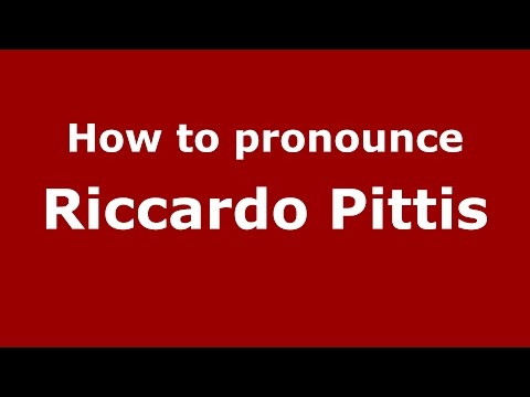 How to pronounce Riccardo Pittis (Italian/Italy)  - PronounceNames.com