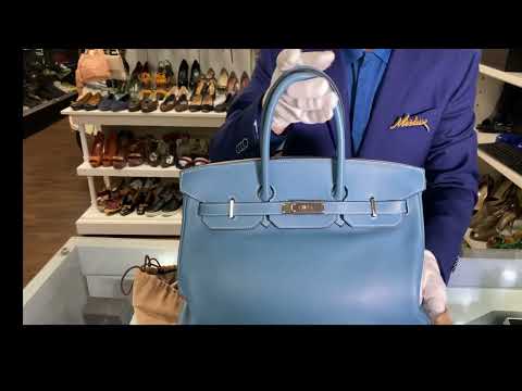 Hermes Birkin 35 Jean Blue on Palladium Reveal at MISLUX - House Of Luxury - SoCAL