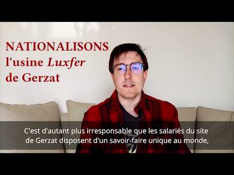 Nationalisons l'usine de Luxfer - Romain Dureau, lundi 23 mars 2020