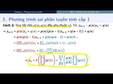 Bài 2 Phương trình sai phân cấp1