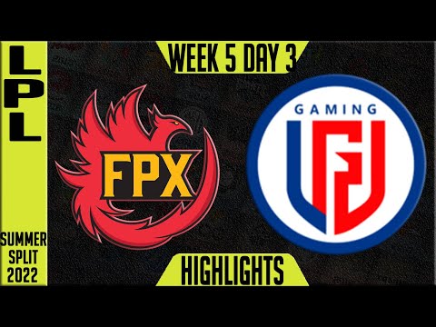 FPX vs LGD Gaming Highlights | LPL Summer 2022 W5D3 | FunPlus Phoenix vs LGD gaming