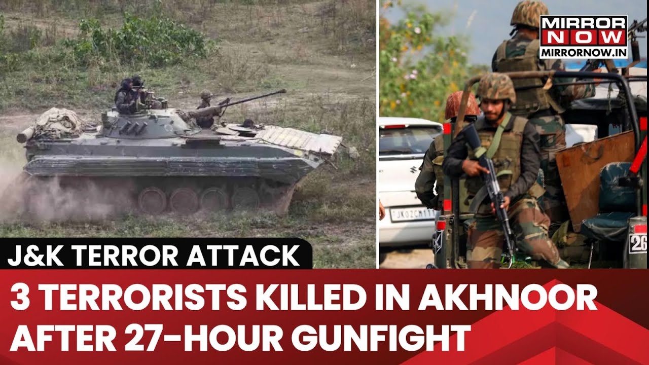 Terrorists Attack Army Vehicle In Akhnoor, Security Forces Hit Back | 3 Terrorists Killed | Watch