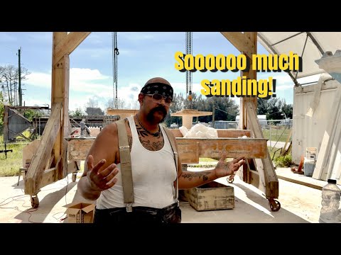Sanding the Beast: Fairing Our Composite Center Deck by Hand (All Day Grind!) Ep.13